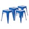 Flash Furniture 4  Inch Royal Blue Metal Stool, PK4 ET-BT3503-18-BL-GG - alternate 2